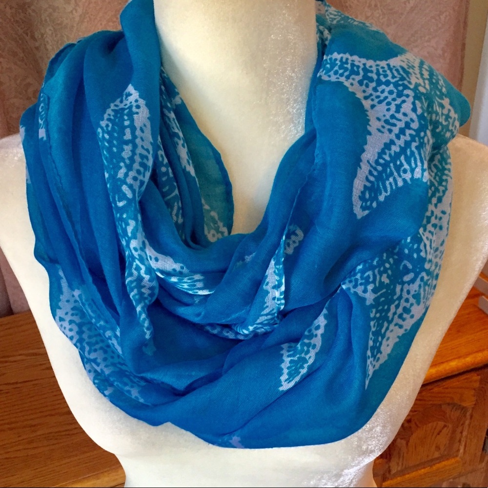 Gauzy Starfish Infinity scarf